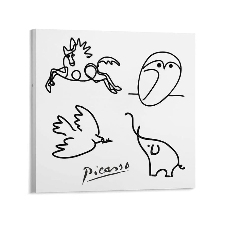Amazon.co.jp: Pablo Picassoパブロ・ピカソ抽象線画 動物 馬